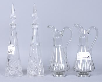 KARAFFER, 2+2, kristallglas.