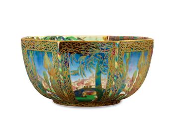 890. A Daisy Makeig Jones 'Fairyland lustre' porcelaine bowl by Wedgwood, England 1920's-30's.