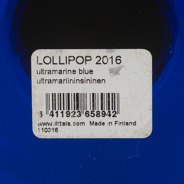 Oiva Toikka, skulptur, "Lollipop", signerad O. Toikka Iittala 2016 23/100.