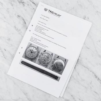 HEUER, Carrera (T SWISS), "Second Execution", chronograph, wristwatch, 36 mm,