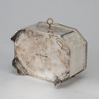 A Polish 19th century silver sugar-box.