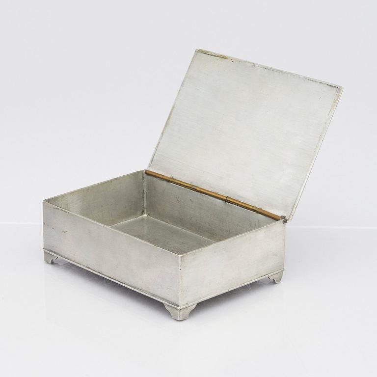 Nils Fougstedt, a pewter box, Stockholm 1928, model 616.