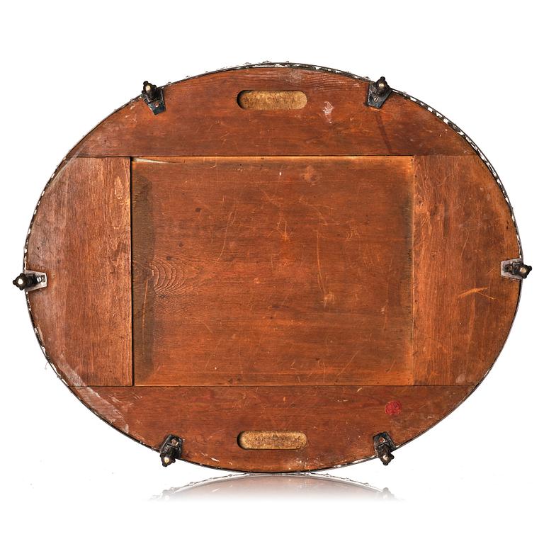 Spegelplatå, av Carl Henrik Brolin (1765-1832, burskap i Stockholm 1801), Sengustaviansk.