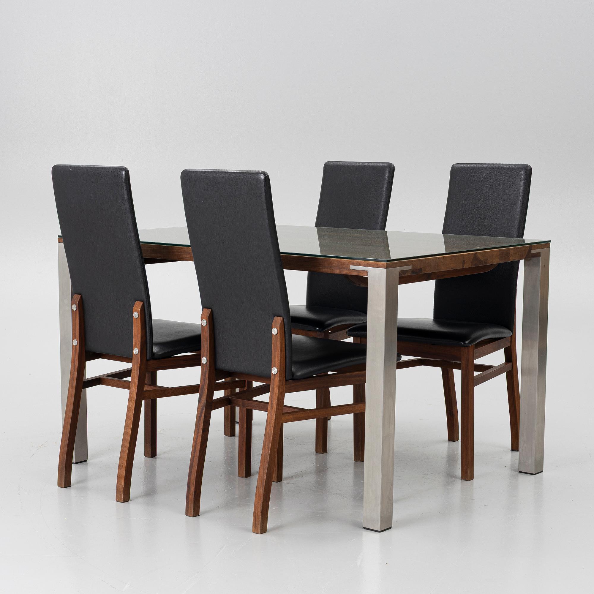 Nissen & Gehl, a five piece dining suite, Naver Collection, Gramrode Möbelfabrik, Denmark.