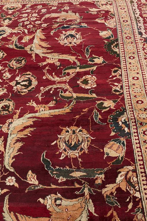 An antique Agra Carpet India, ca 527 x 443 cm.