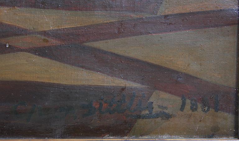 OKÄND KONSTNÄR, olja på duk, copy. Dillis 1881.
