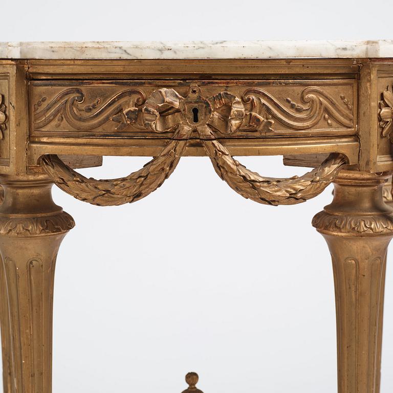 A Gustavian console table.