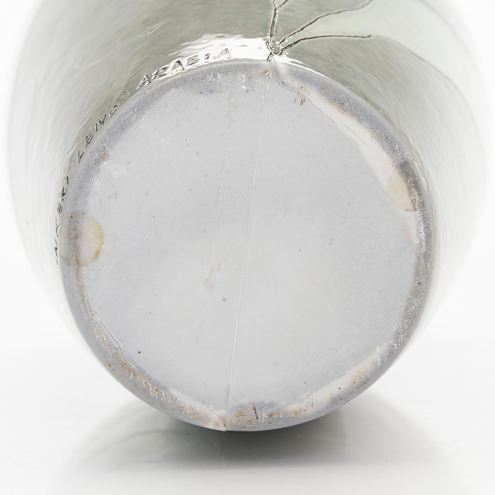 Inkeri Leivo, urna med lock, keramik, signerad Inkeri Leivo Arabia.