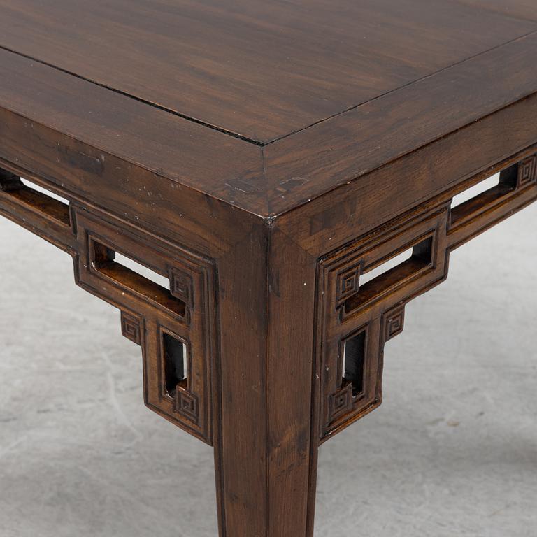 A Chinese hardwood table, presumably late Qing dynasty, circa 1900.