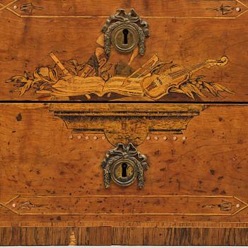 A Gustavian marquetry commode by N. P. Stenström (master in Stockholm 1782-90).