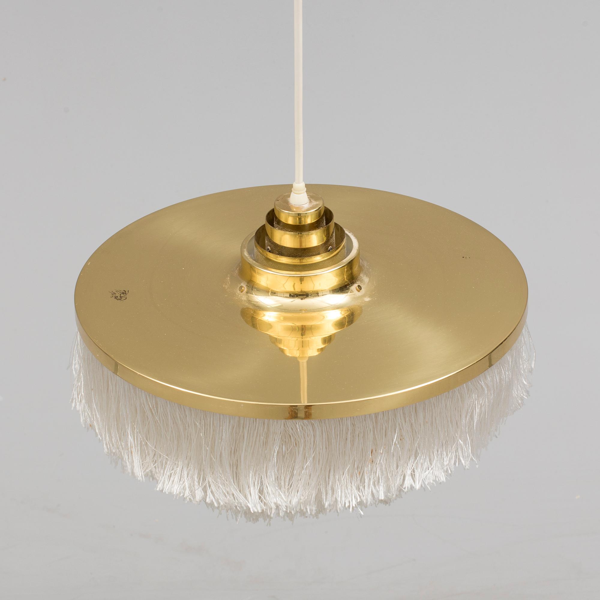 HANS-AGNE JAKOBSSON, a brass ceiling lamp, 20th century.