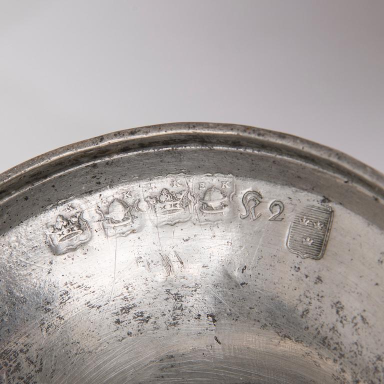 KYNTTILÄNJALKA, tinaa, Ruotsi 1700-luvun loppu.