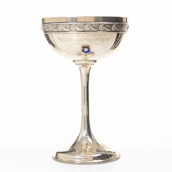 C.G. Hallberg, Skål på fot, silver, Stockholm 1911.
