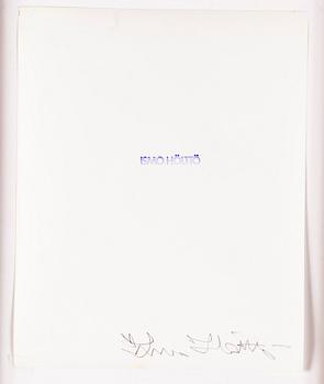 ISMO HÖLTTÖ, fotografi, silvergelatin, signerad och stämplad a tergo.