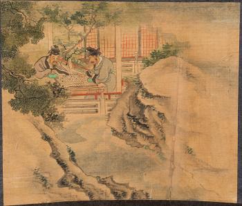 UNIDENTIFIED ARTIST, two paintings, ink and colour on silk. Qing dynasty, presumably 1897.