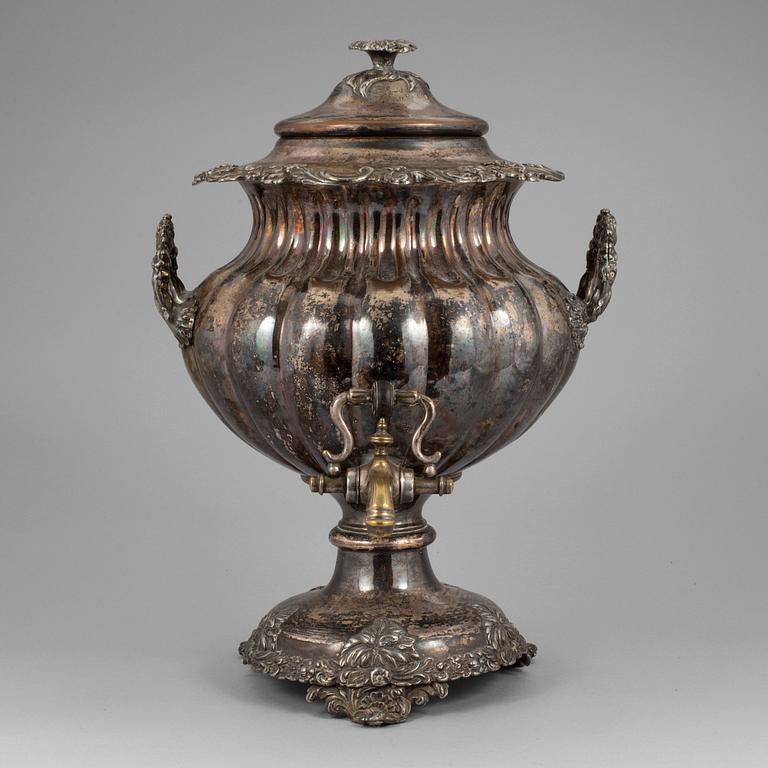 A silver plate Neo-Rococo samovar, circa 1900.
