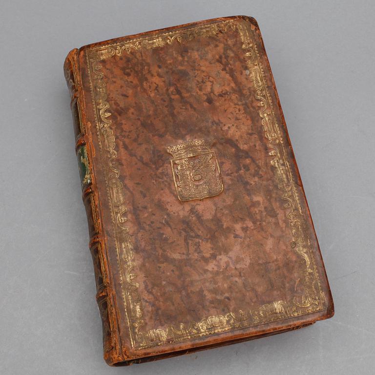 BÖCKER, 2 st, bla "Kerckelycke Historie van de Gheheele Werelt...", av P.Cornelius Hazart, Antwerpen 1671.