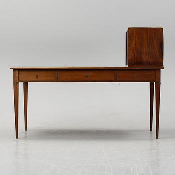 A late gustavian style writing desk, late 19th century.