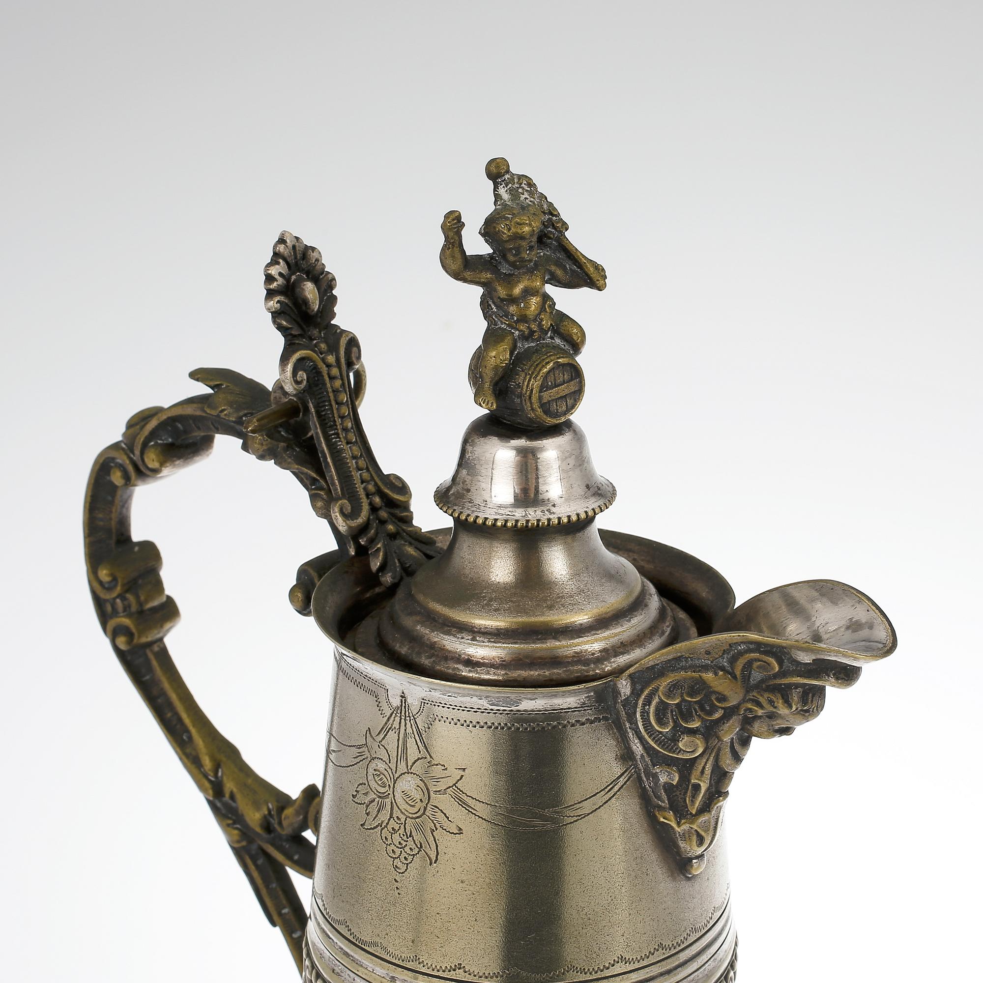 VINKANNA, glas och nysilver, 1800-talets slut.