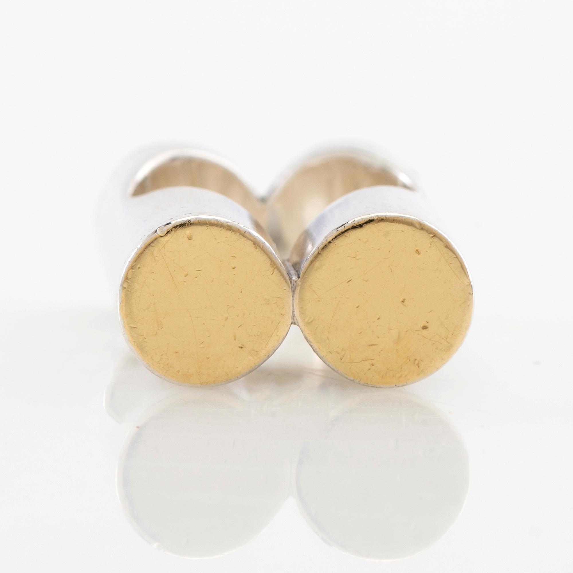 Sigurd Persson, maker's mark Lars Munkhammar, Ring of silver with gold plating, Stockholm 1994.