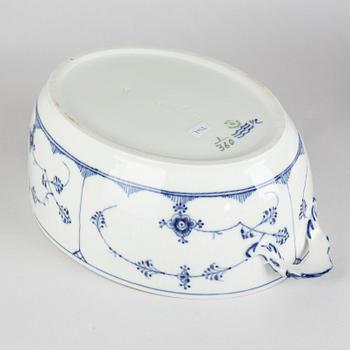 A 'Blue Fluted Plain' porcelain tureen with cover, Royal Copenhagen, model 360, 1893-1900.