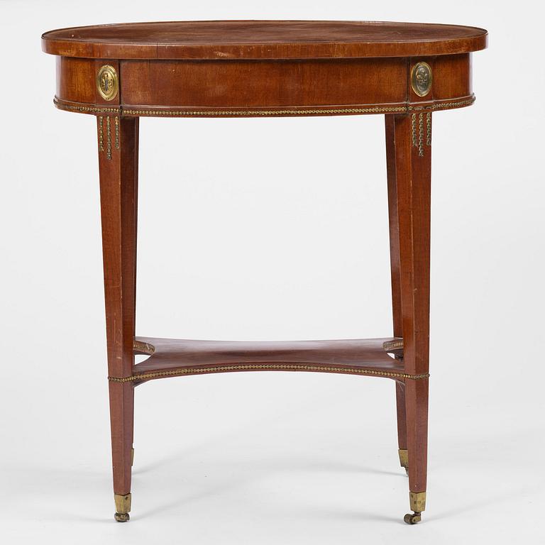 A late Gustavian mahogany table attributed to J. M. Beurling (master 1777-1803).