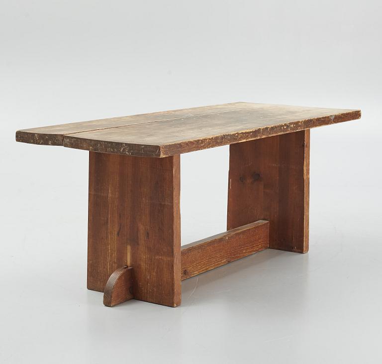 Axel Einar Hjorth, a stained pine 'Lovö' table, Nordiska Kompaniet, Sweden 1930s.