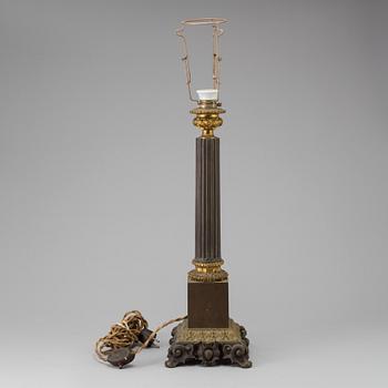 A table lamp, circa 1900.
