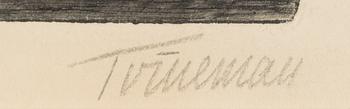 Axel Törneman, etching, signed.