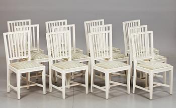 STOLAR, 12 st, gustaviansk stil, 1900-talets slut.