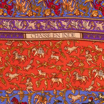 Hermès, a cashmere mix 'Chasse en Inde' shawl.