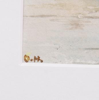 HERMELIN, OLOF. Akvarell. Monogramsign.
