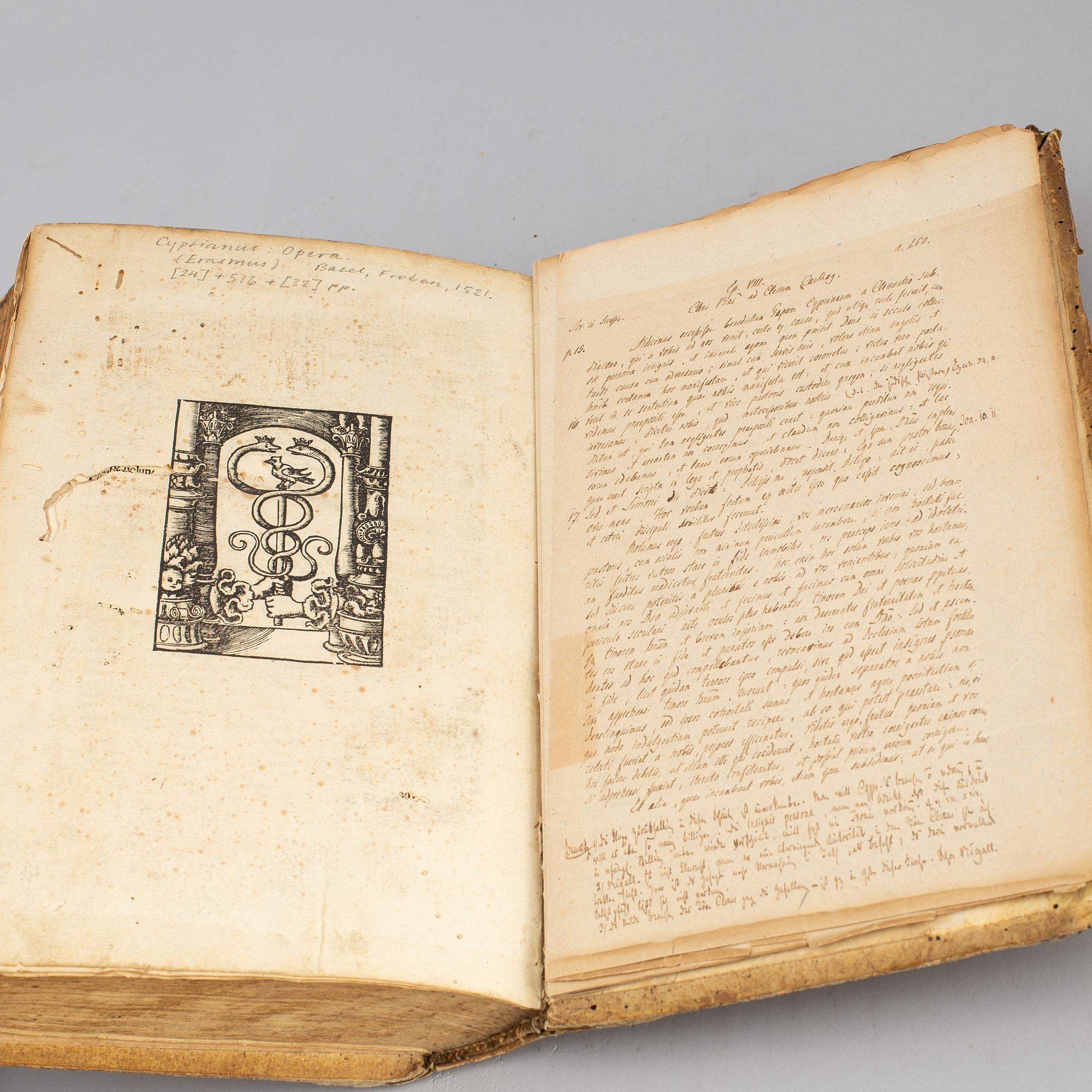 BOOK, Printed by Froben, 1521.