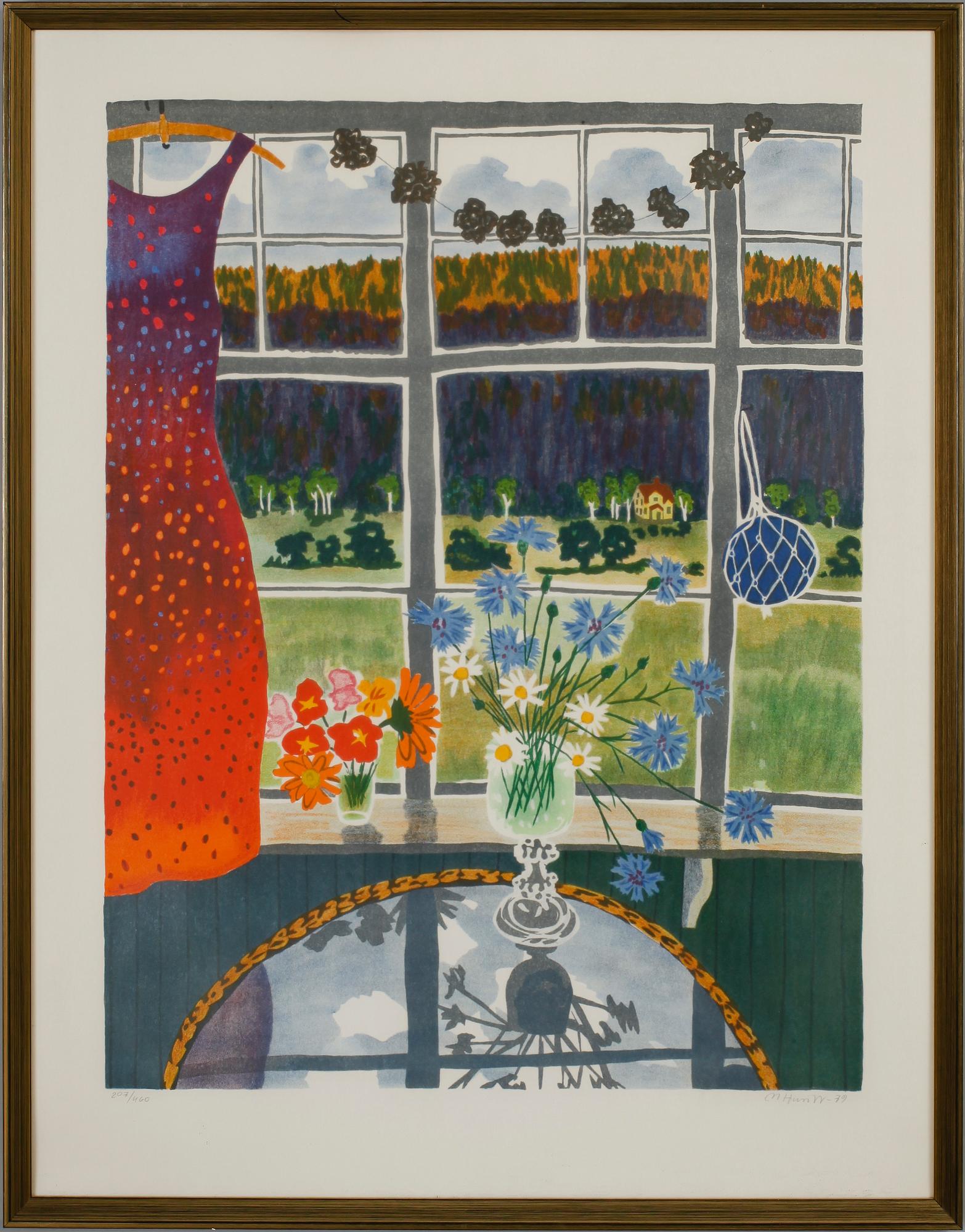 MONA HUSS WALIN, färglitografi, sign och dat -79, 207/460.