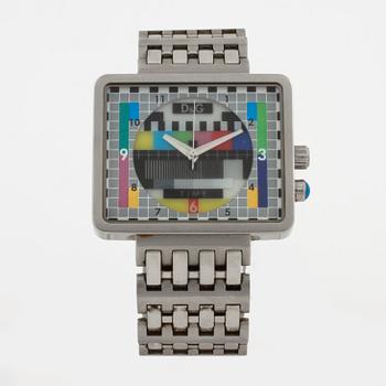 D&G (Dolce & Gabbana), Time, "Medicine Man TV Test Card Dial", wristwatch, 40,5 x 33,5 mm.