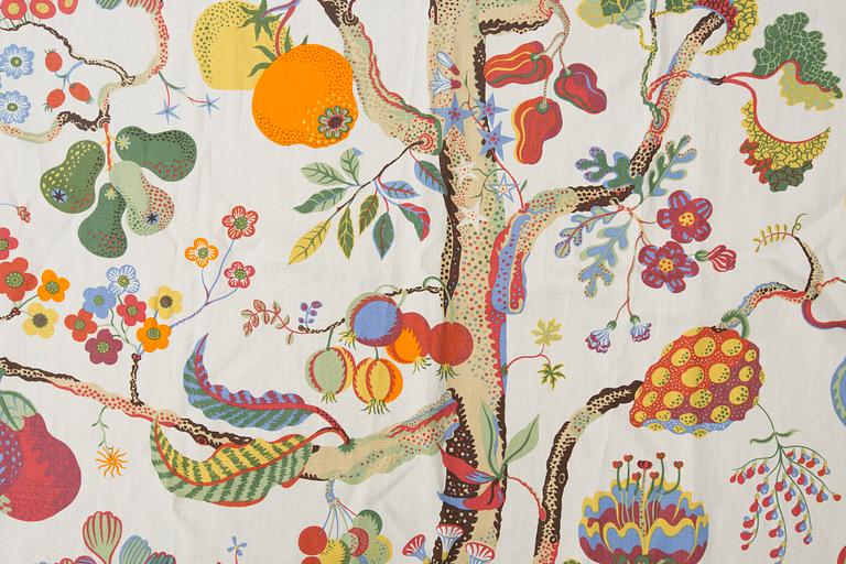 GARDINLÄNGDER, ett par, "Vegetable Tree", Josef Frank, Svenskt tenn, formgiven 1941–46.