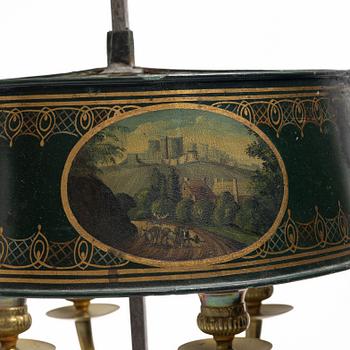 Bordslampa, sk bouillottelampa, 1800-tal.