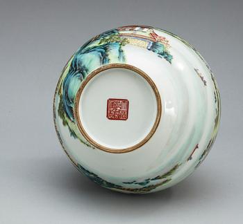 A famille rose vase, presumably Republic, with sealmark in red.