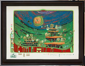 Friedensreich Hundertwasser, "Look at it on a rainy day (The Regentag portfolio)".