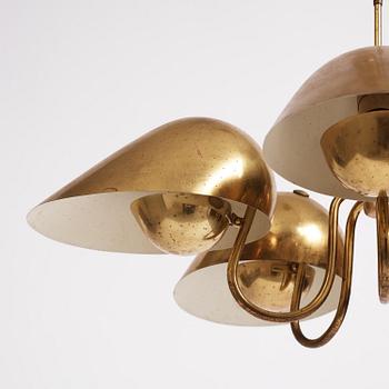 Carl-Axel Acking, a rare ceiling lamp model "1164", Bröderna Malmströms Metallvarufabrik, Malmö, 1940-50s.