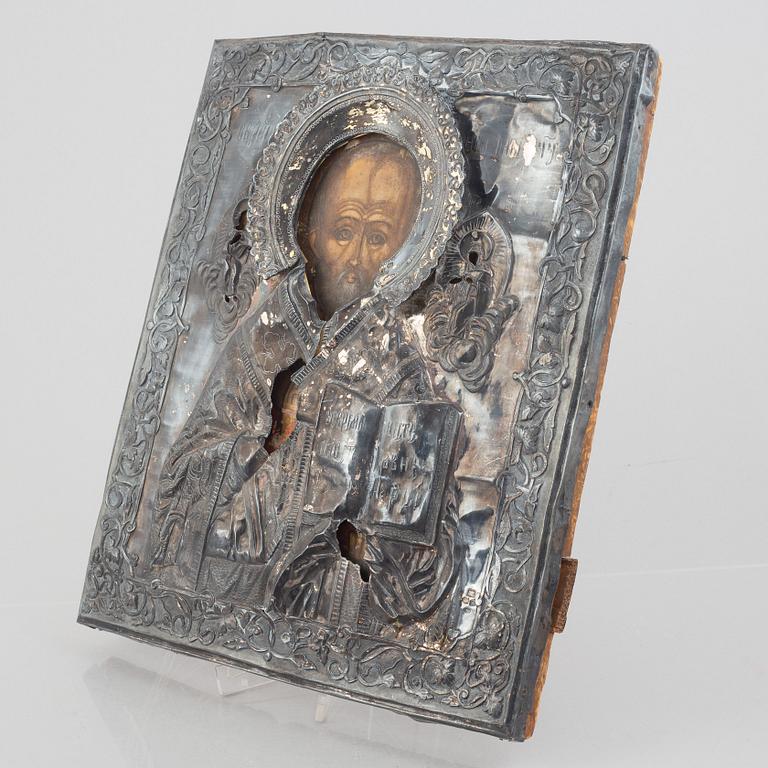 Icon, with a silver cover, Russia 1871.