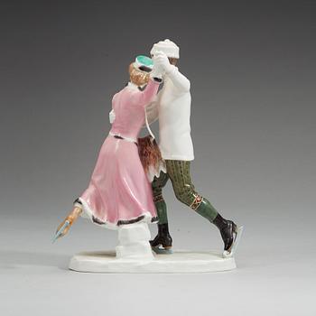 FIGURGRUPP, porslin. Meissen, tidigt 1900-tal.