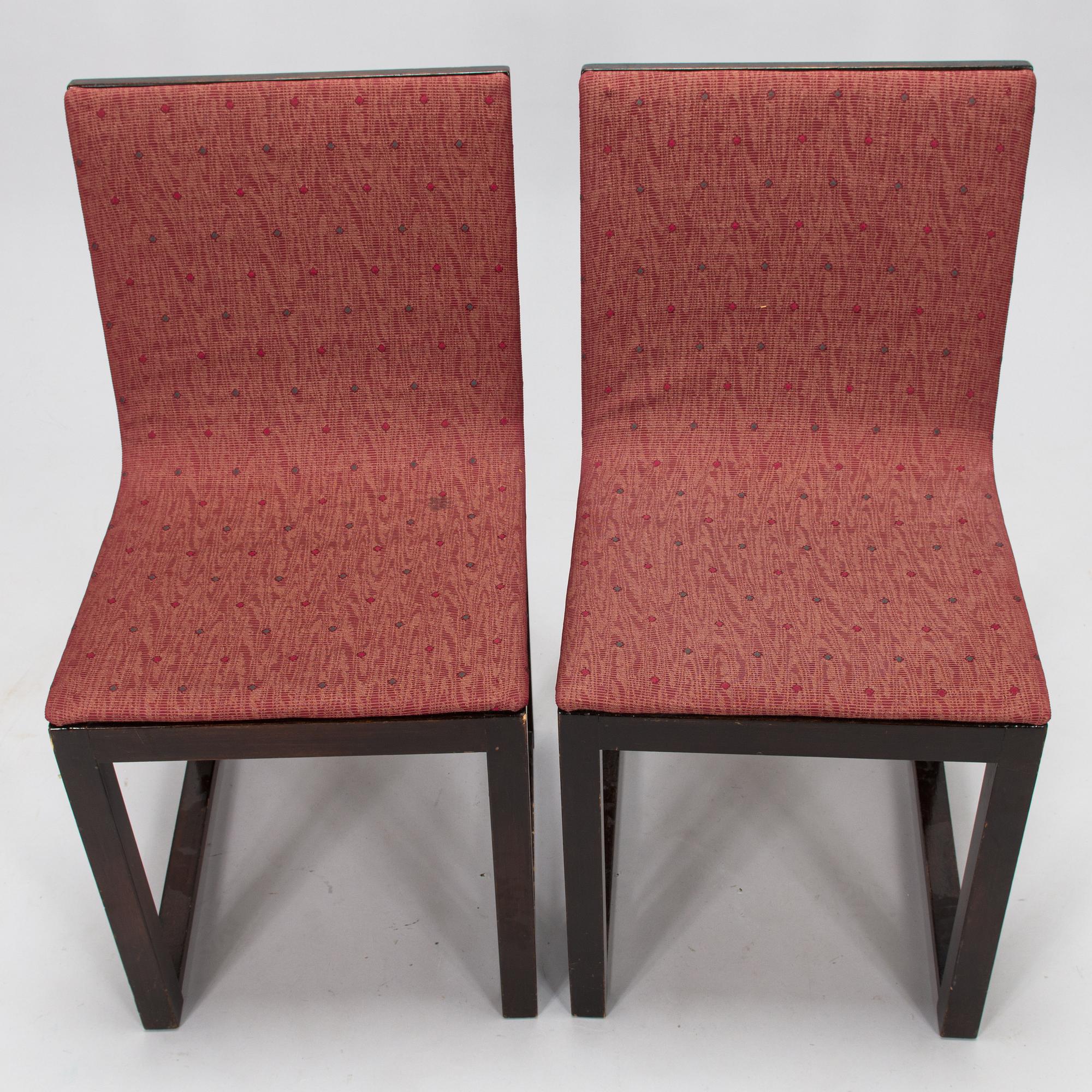 Werner West, Six chairs for Keravan Puusepäntehdas, Stockmann. Designed 1933.