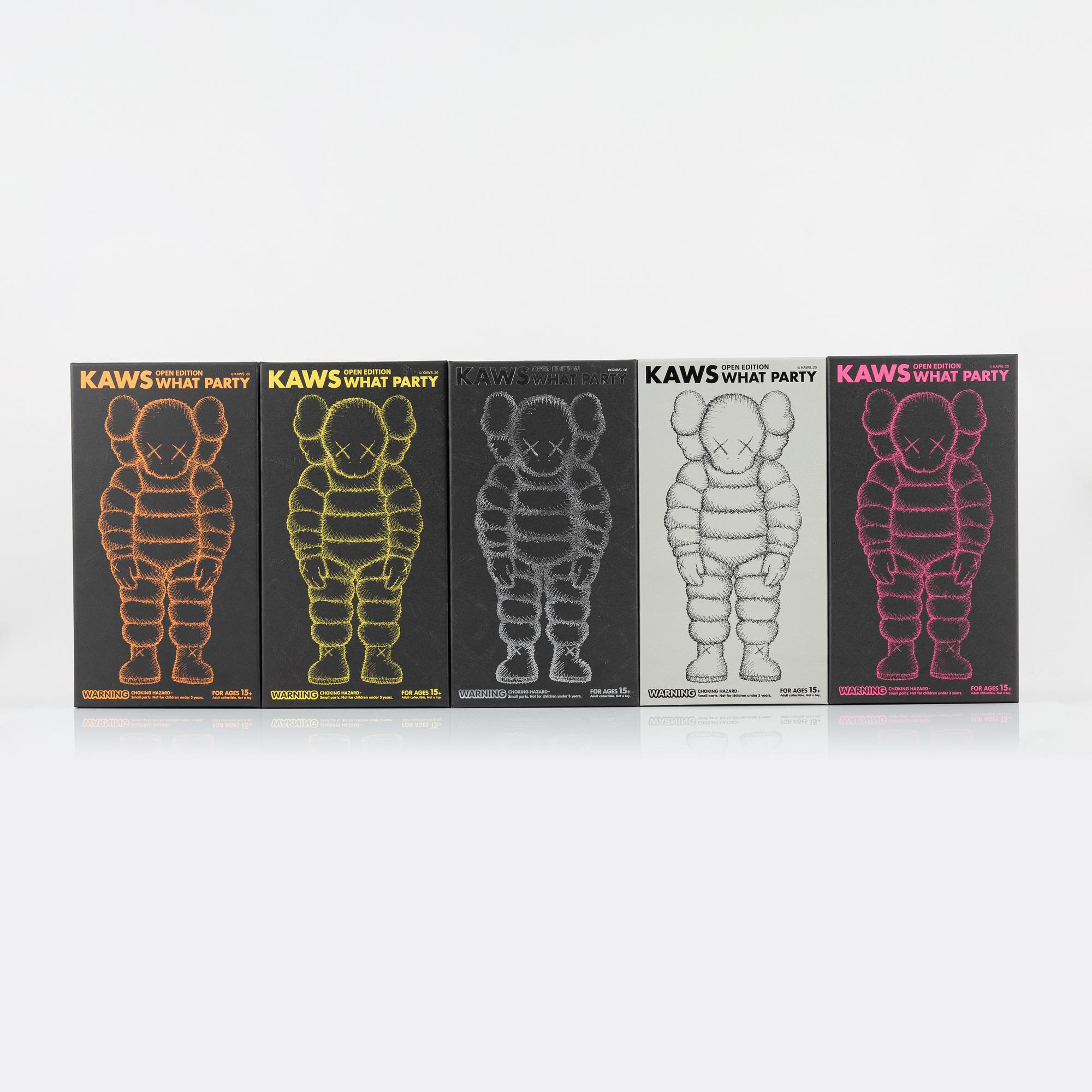 KAWS, "What Party" Komplett serie av 5.