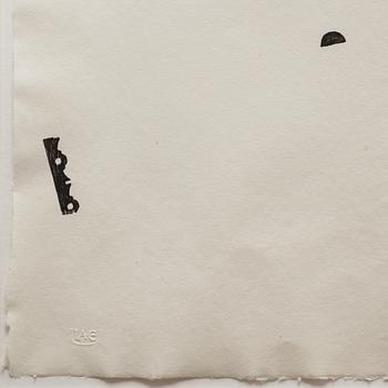 Joel Shapiro, träsnitt, 1985. Signerad och numrerad 37/44.