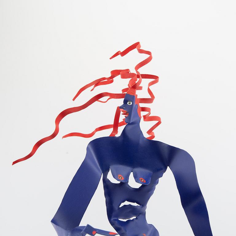 Timo Solin, Sculpture Woman with Red Hair.