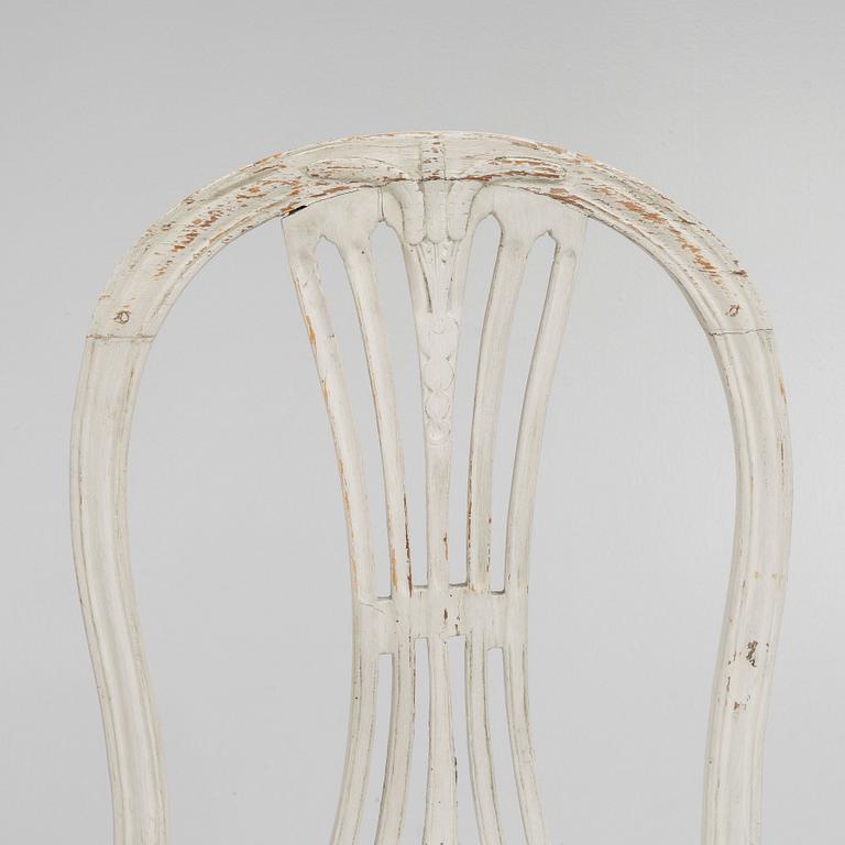 Chairs, two, ax model, late Gustavian, circa 1800.