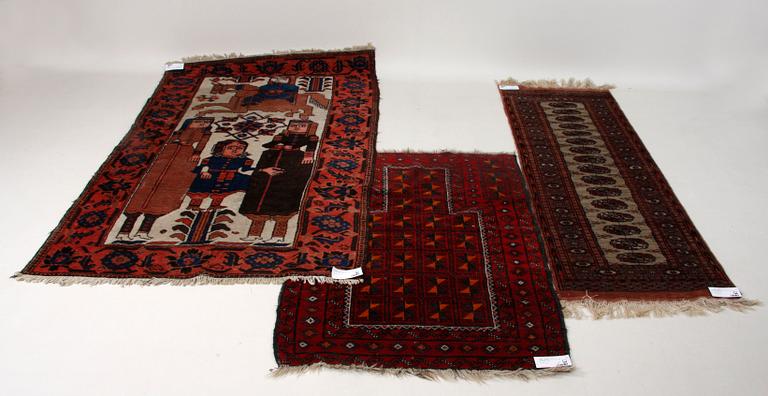 MATTOR, 3 st, orientaliska, 137 x 90, 198 x 117, 185 x 62.