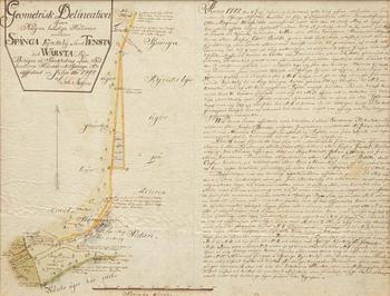 Kartor, 2 st. 1700-tal, Spånga.