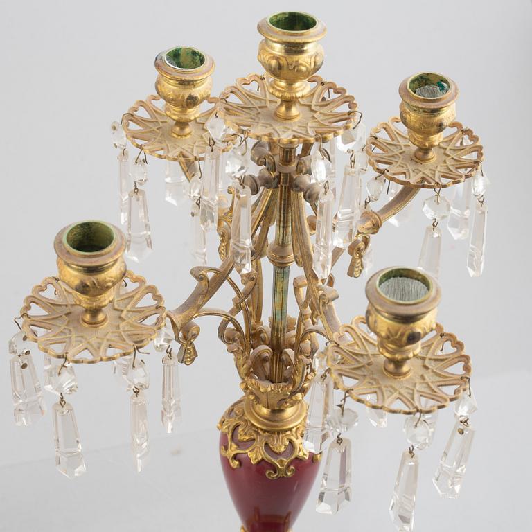 A pair of candelabra, circa 1900.